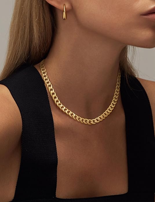 Collar chunky con eslabones cubanos