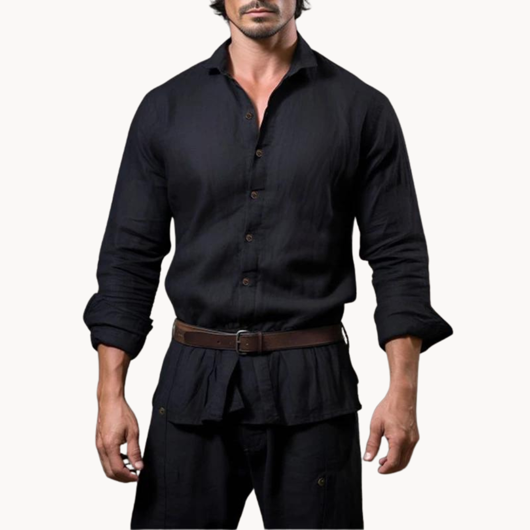 Camisa Modena de Algodón y Lino