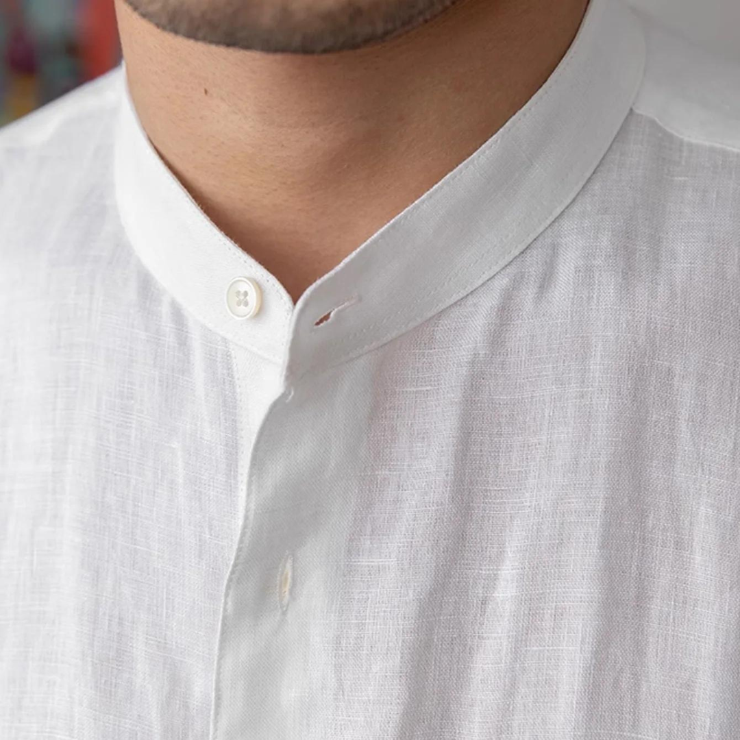 Camisa Teo con botones y cuello mao