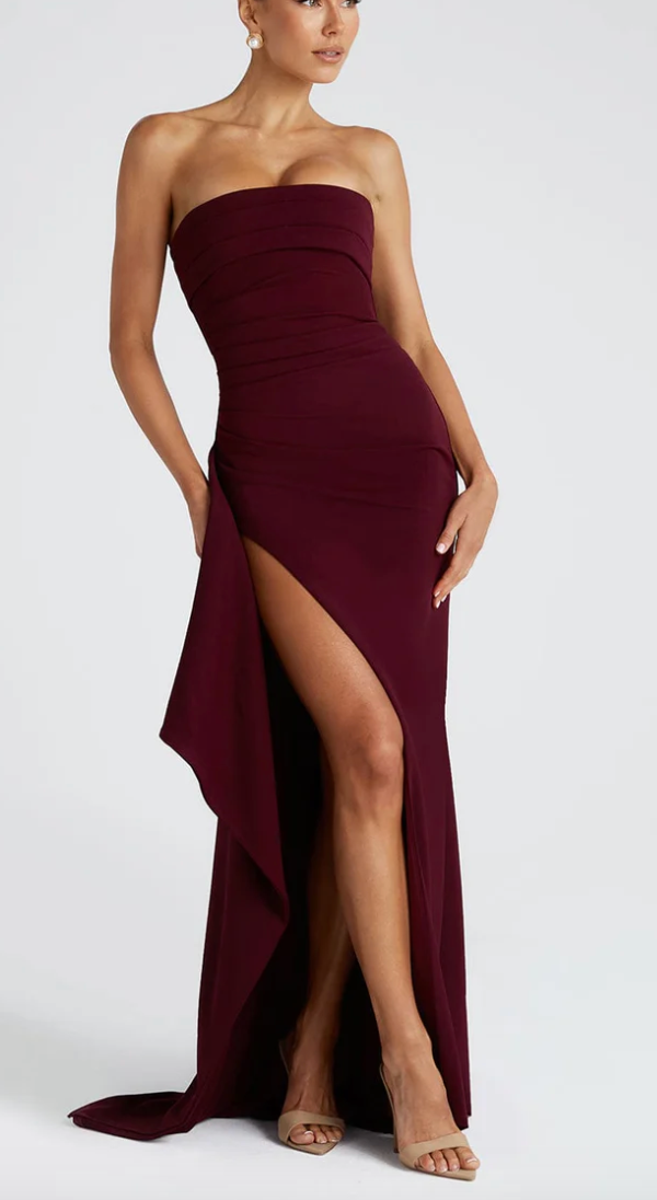 Alina - Vestido maxi sin hombros