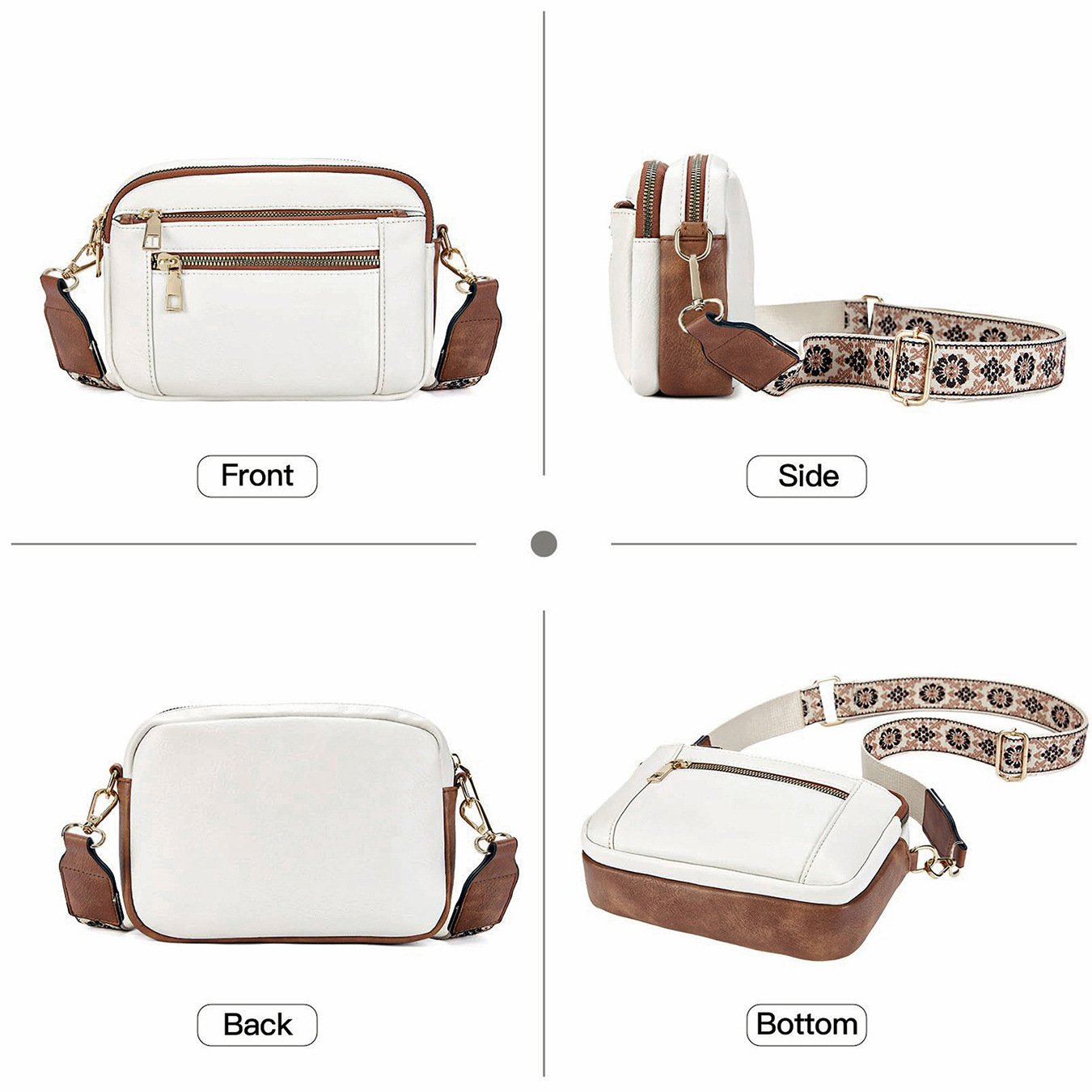 Elena | Bolso de Hombro de Piel Refinada