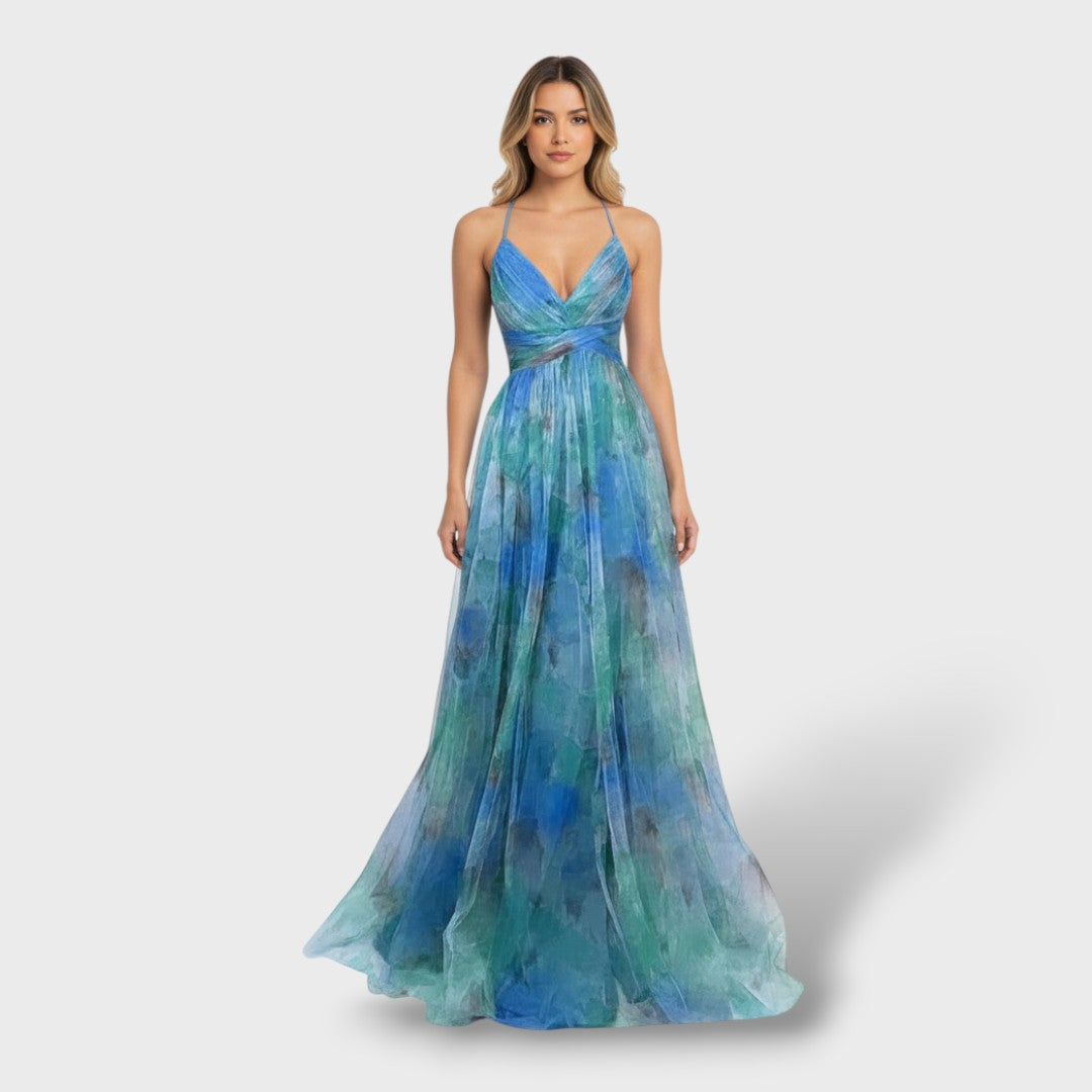 Vestido floral mujer elegante casual