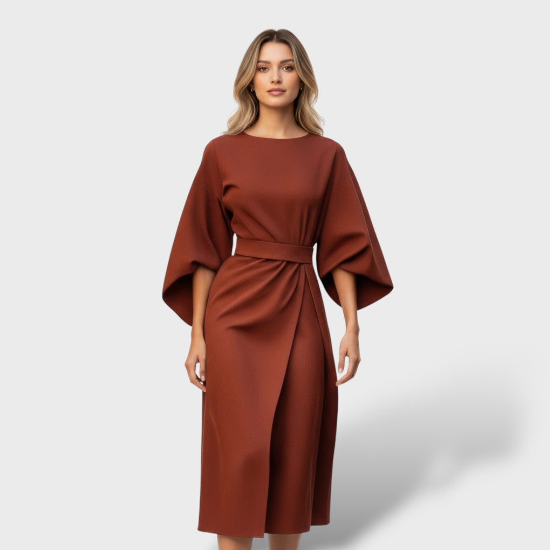 Vestido elegante con mangas farol