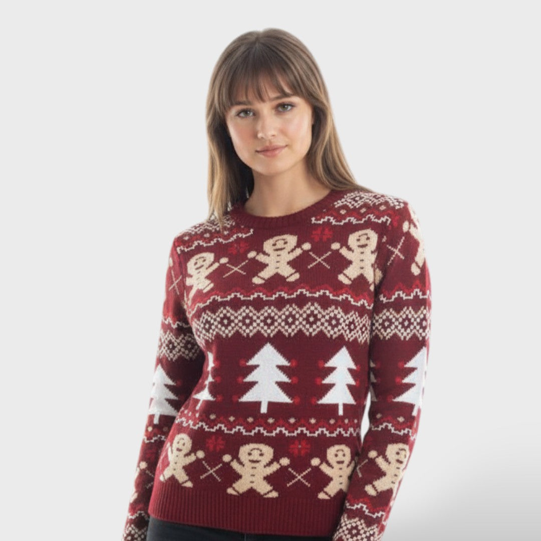 Suéter navideño mujer elegante y cómodo