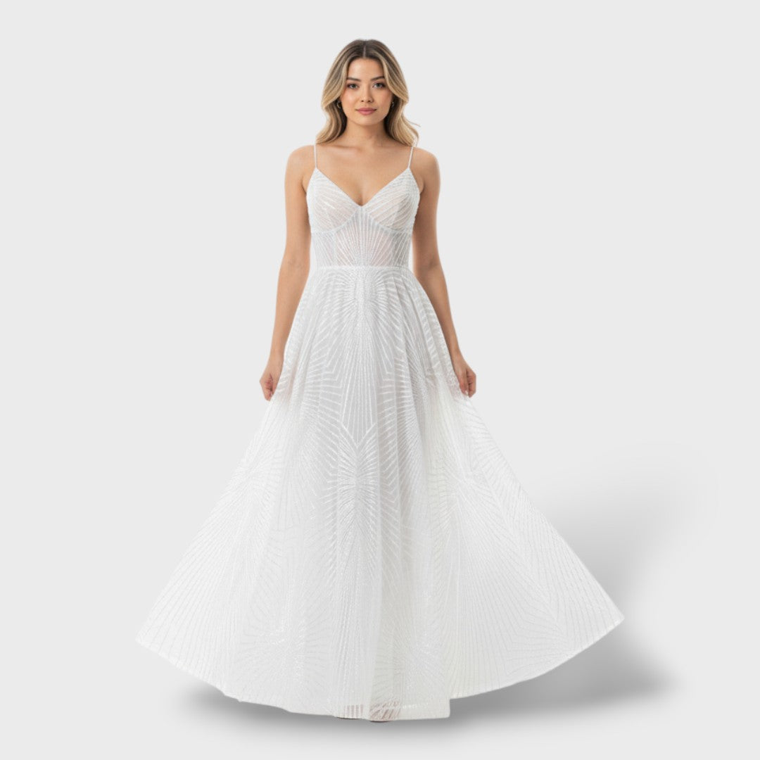 Vestido Largo Elegante con Lentejuelas
