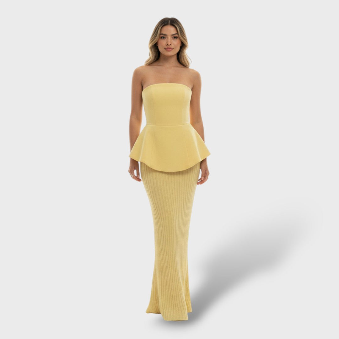 Vestido Largo Mujer Sin Tirantes Elegante