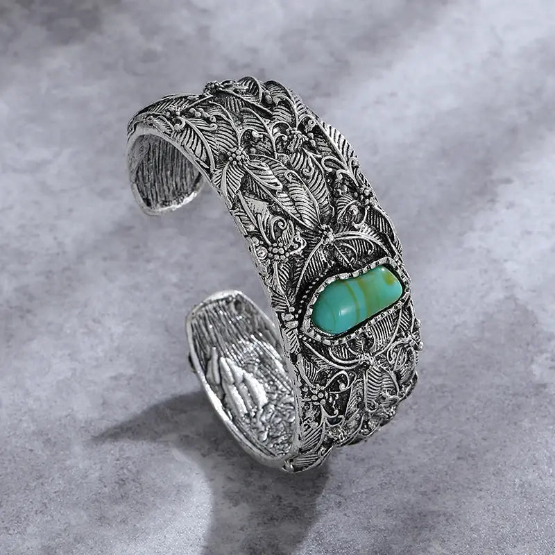 Pulsera vintage con piedra turquesa