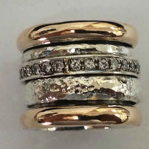 Anillo vintage martillado