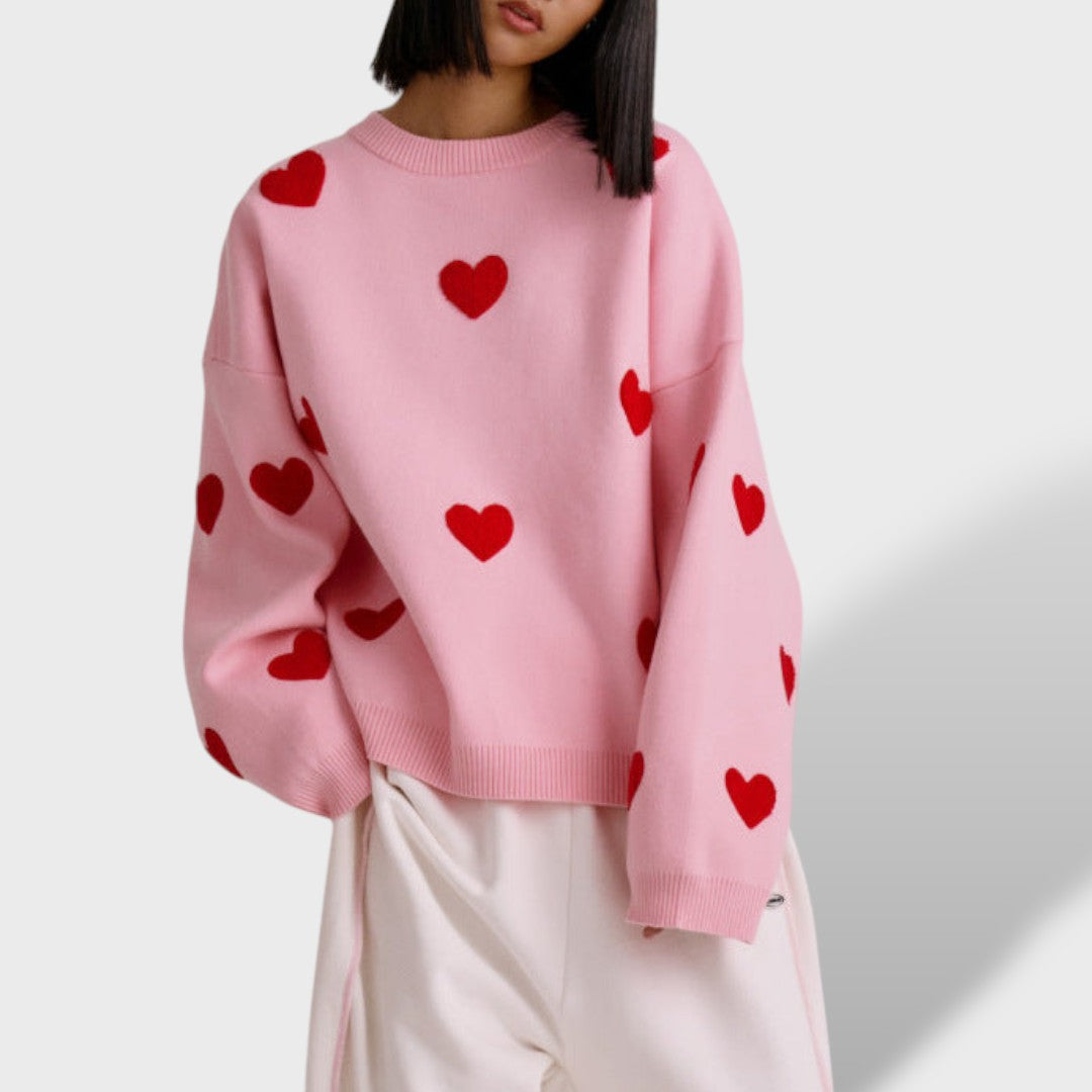 Emma Sudadera Corazón Tejido