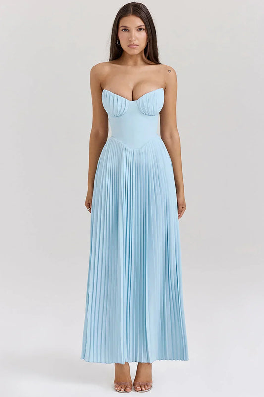 Aurora – Pleated Sculpt Maxi Dress
