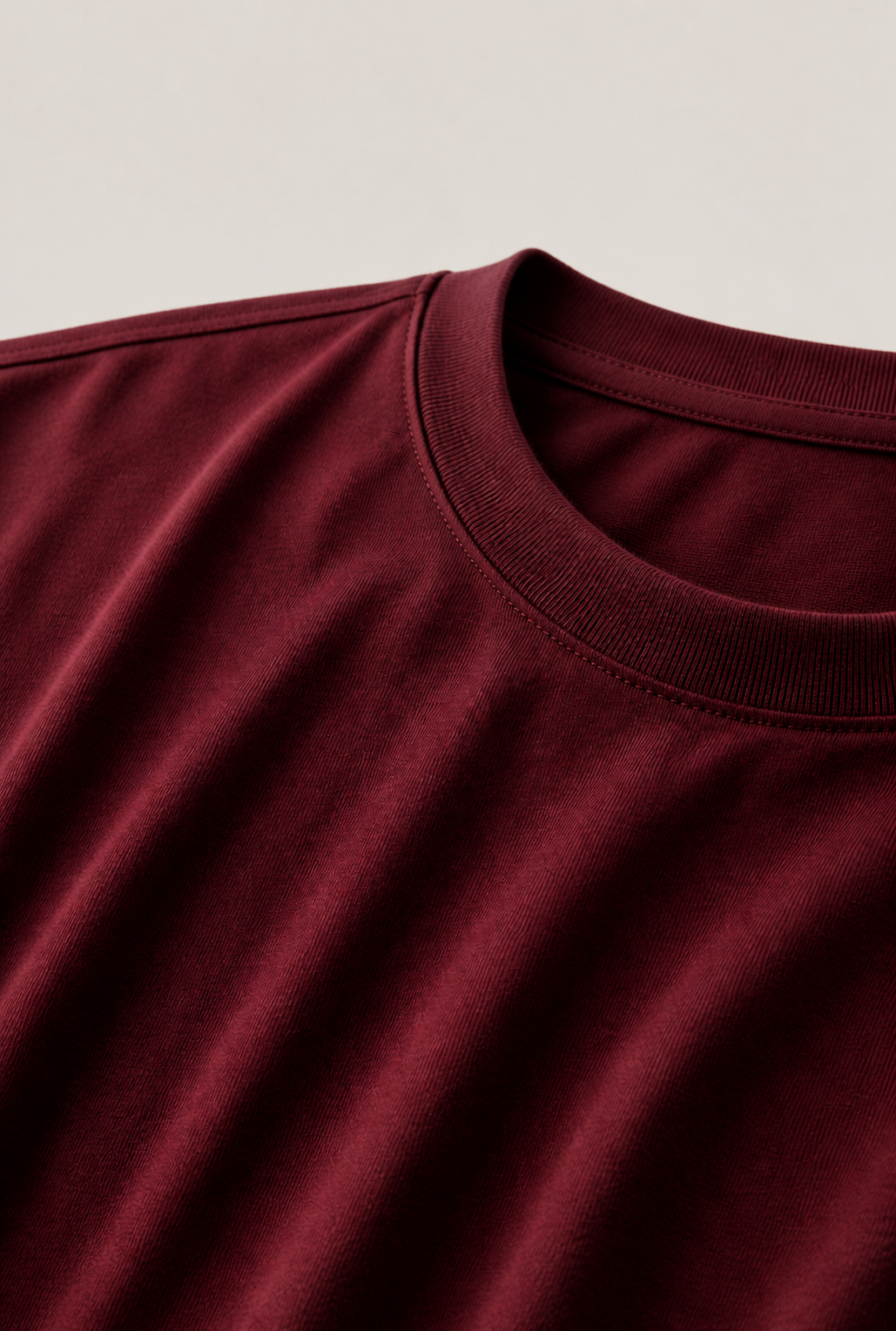 Alessio | Camiseta de Algodón Mercerizado Burdeos