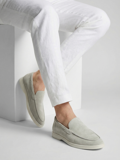 Mocasines de Ante Premium Verde Casual | Luna Bellucci