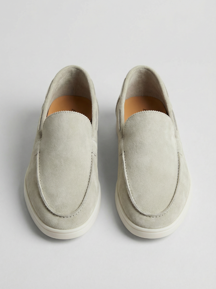 Mocasines de Ante Premium Verde Casual | Luna Bellucci