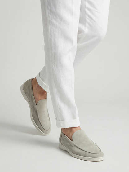 Mocasines de Ante Premium Verde Casual | Luna Bellucci