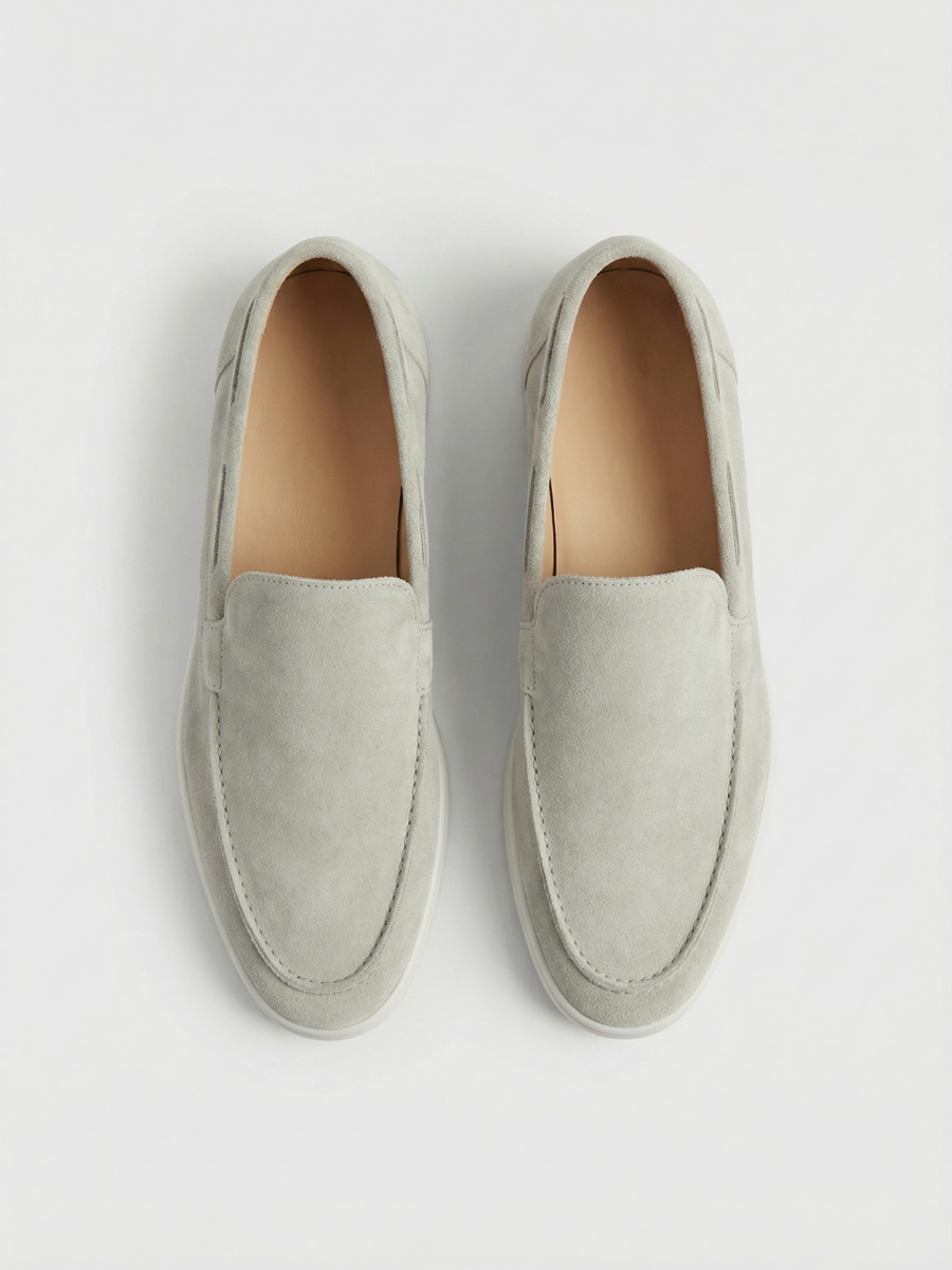 Mocasines de Ante Premium Verde Casual | Luna Bellucci