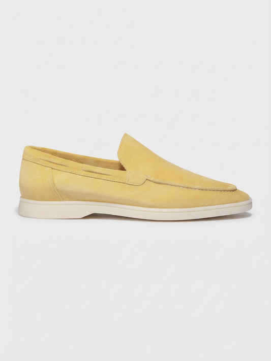 Mocasines de Ante Premium Amarillo | Luna Bellucci