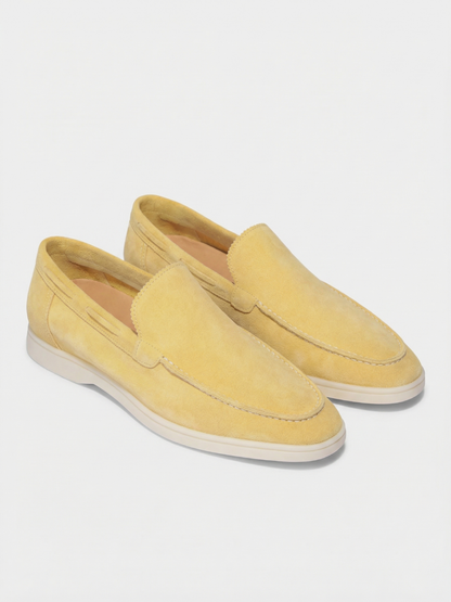 Mocasines de Ante Premium Amarillo | Luna Bellucci