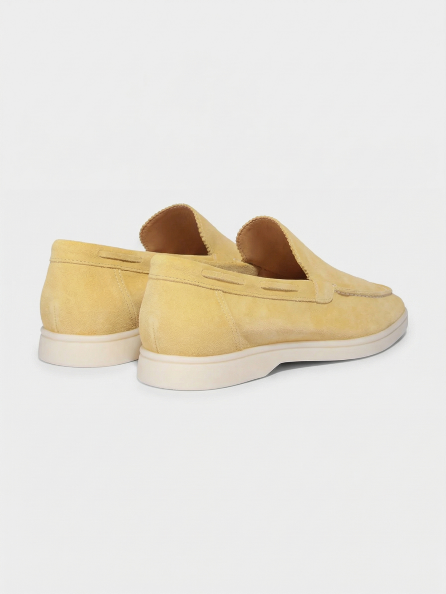 Mocasines de Ante Premium Amarillo | Luna Bellucci