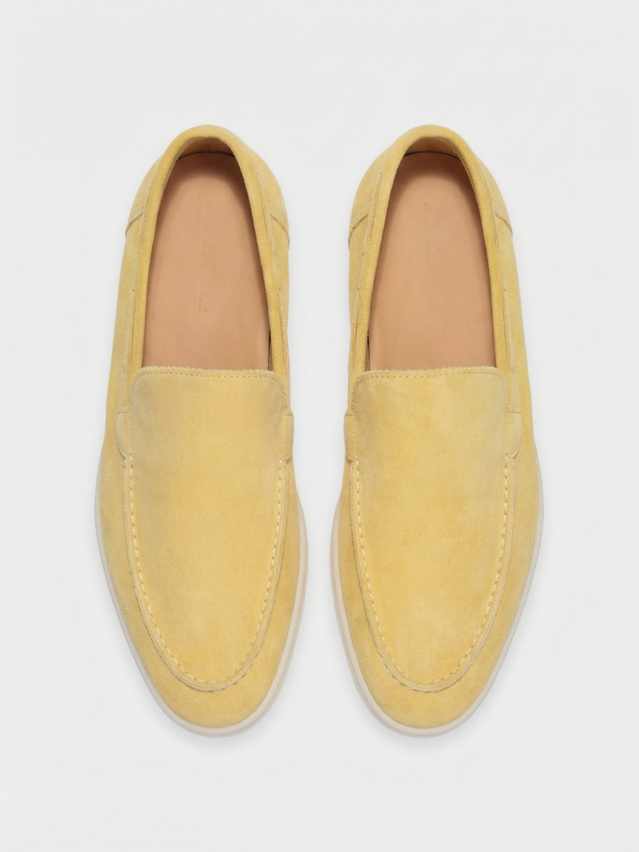 Mocasines de Ante Premium Amarillo | Luna Bellucci