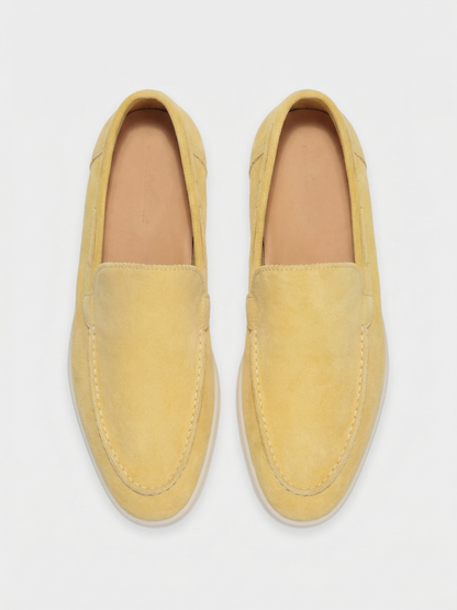 Mocasines de Ante Premium Amarillo | Luna Bellucci