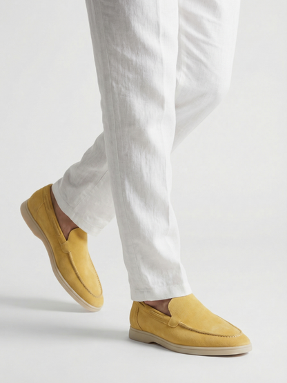 Mocasines de Ante Premium Amarillo | Luna Bellucci