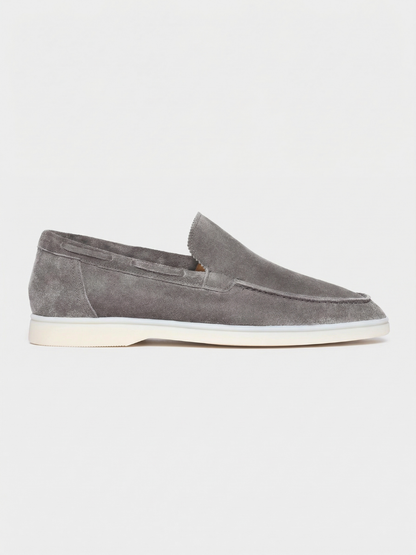 Mocasines de Ante Premium Gris | Luna Bellucci