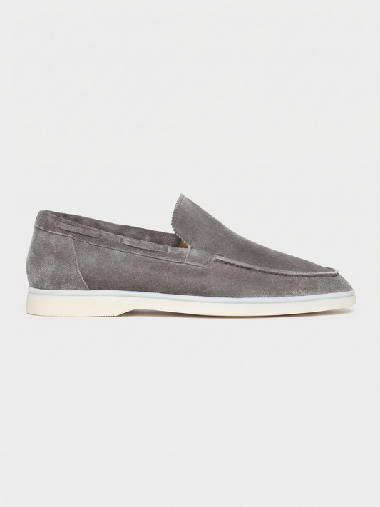 Mocasines de Ante Premium Gris | Luna Bellucci