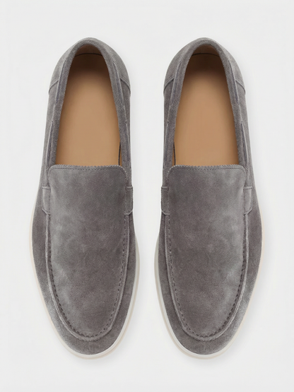 Mocasines de Ante Premium Gris | Luna Bellucci
