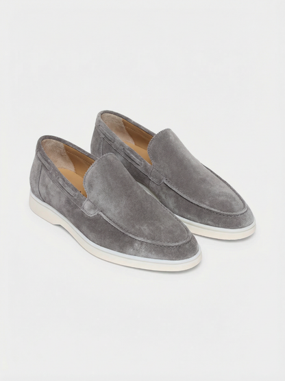 Mocasines de Ante Premium Gris | Luna Bellucci