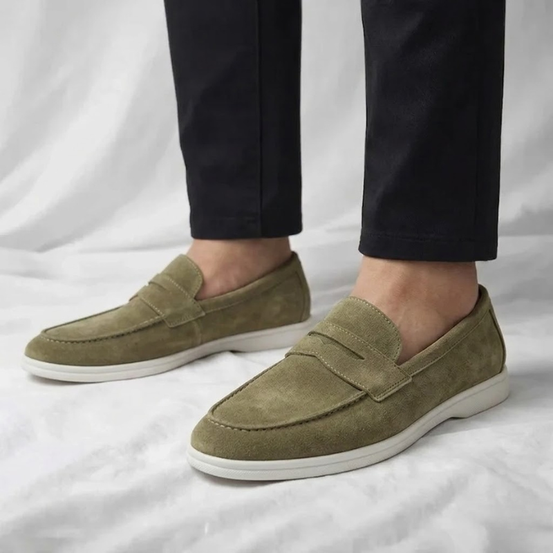 Florence – Mocasines de Ante para hombre en color Marrón