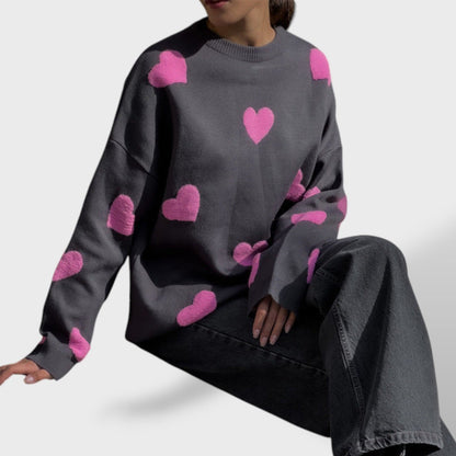 Emma Sudadera Corazón Tejido