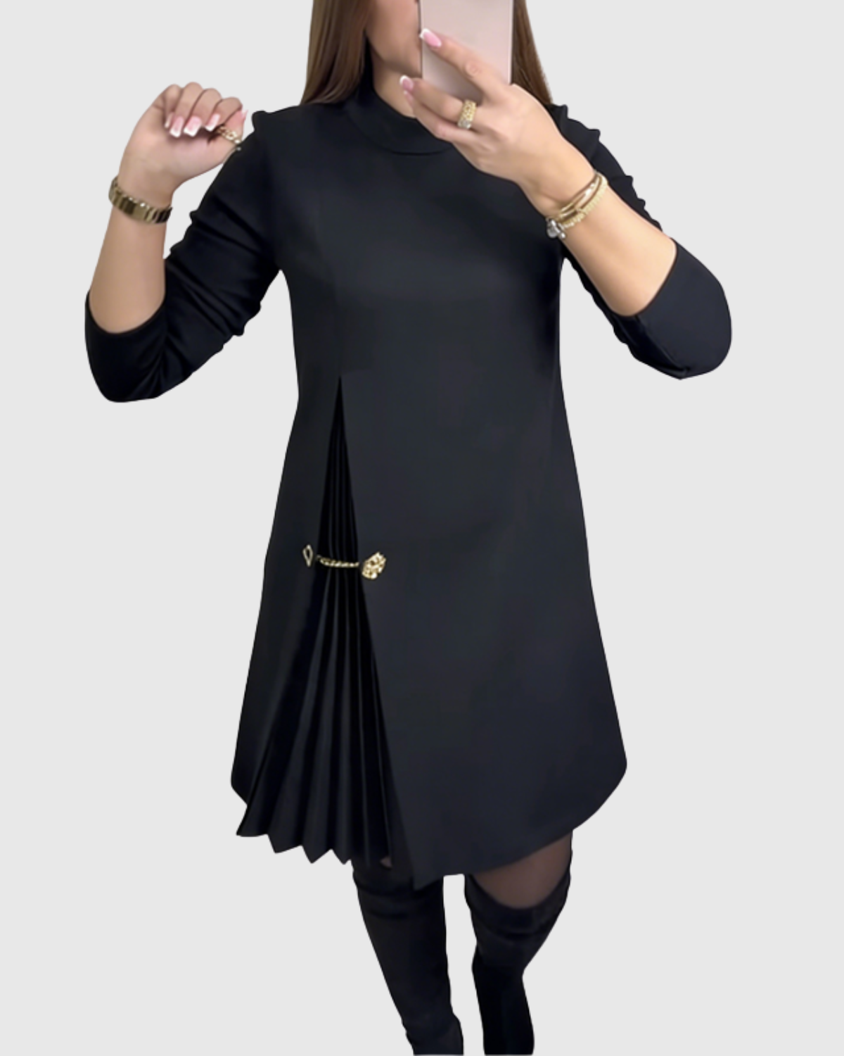 SILVIA™ | ELEGANTE VESTIDO CON PANELES PLISADOS