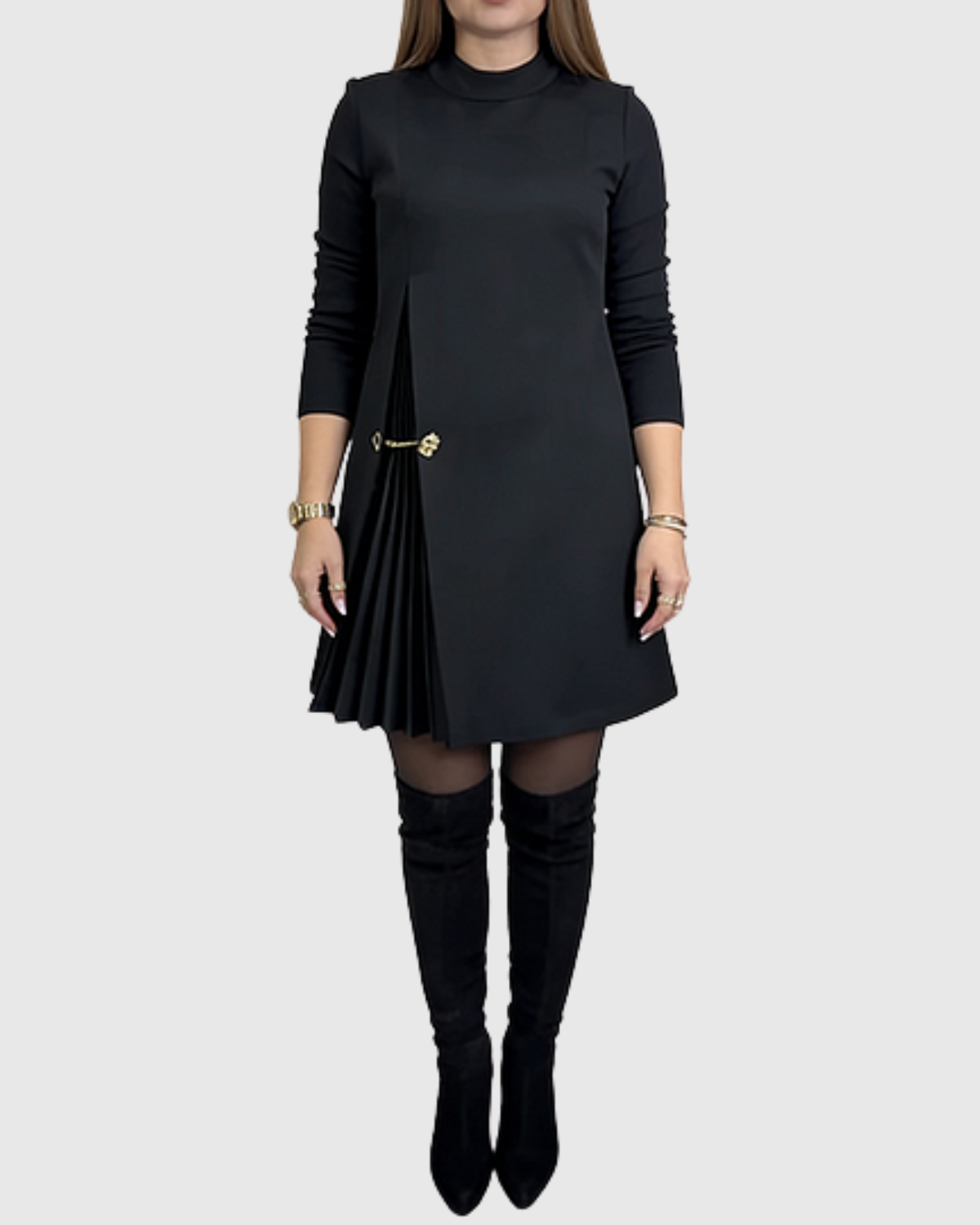 SILVIA™ | ELEGANTE VESTIDO CON PANELES PLISADOS