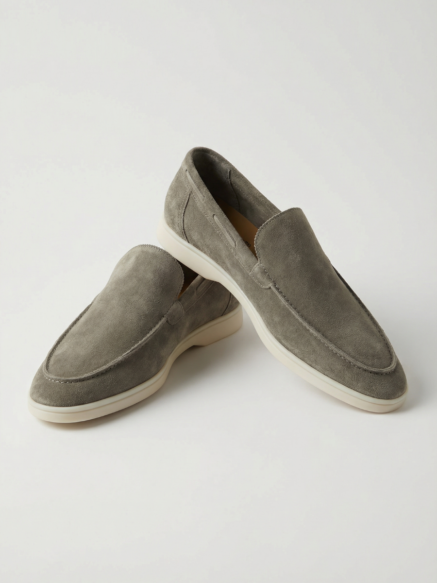Mocasines de Ante Premium Pistacho | Luna Bellucci