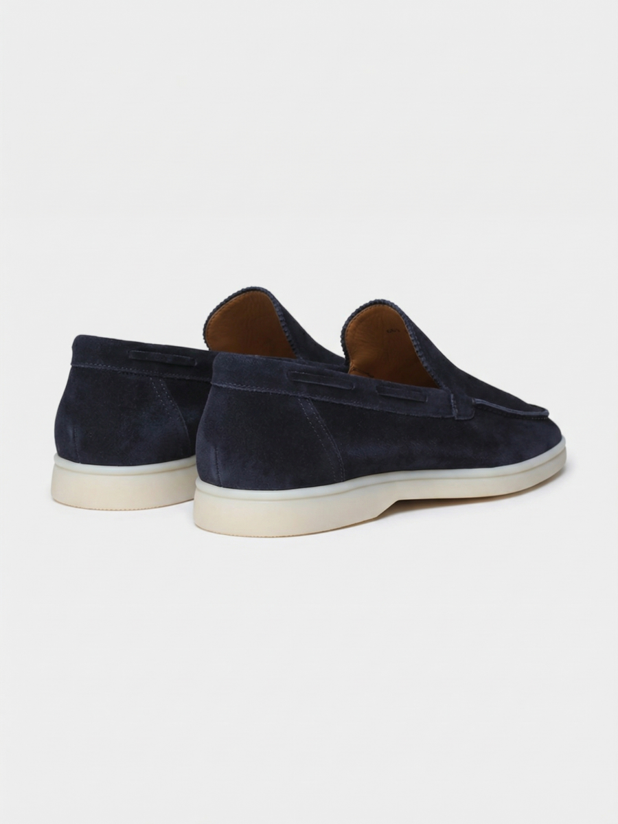 Mocasines de Ante Premium Azul Marino | Luna Bellucci