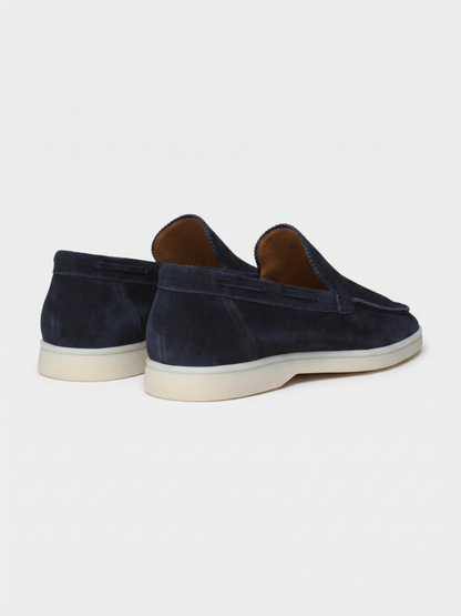 Mocasines de Ante Premium Azul Marino | Luna Bellucci