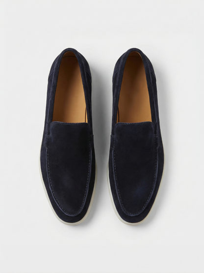Mocasines de Ante Premium Azul Marino | Luna Bellucci