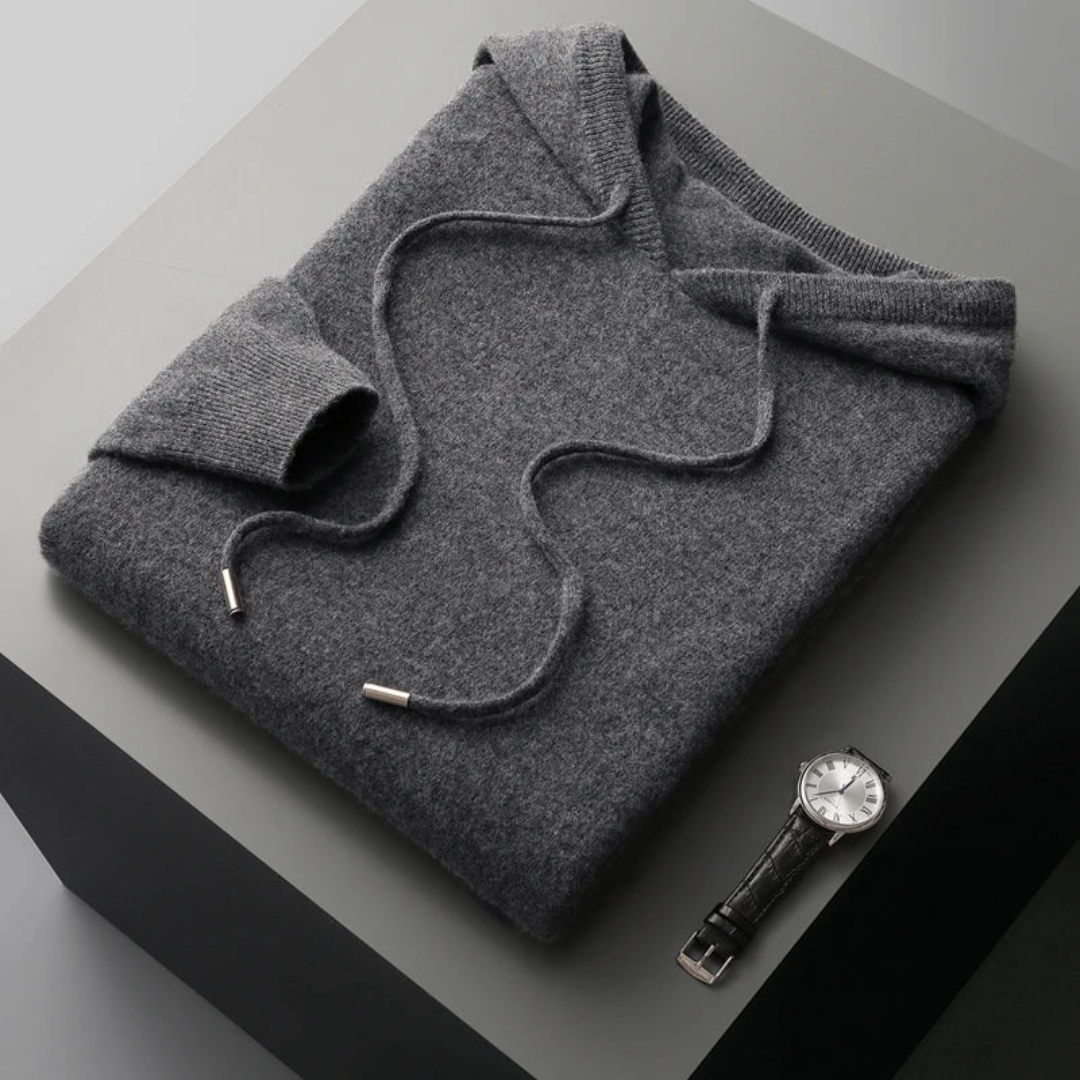 Sudadera con Capucha de Lana Merino Glacier