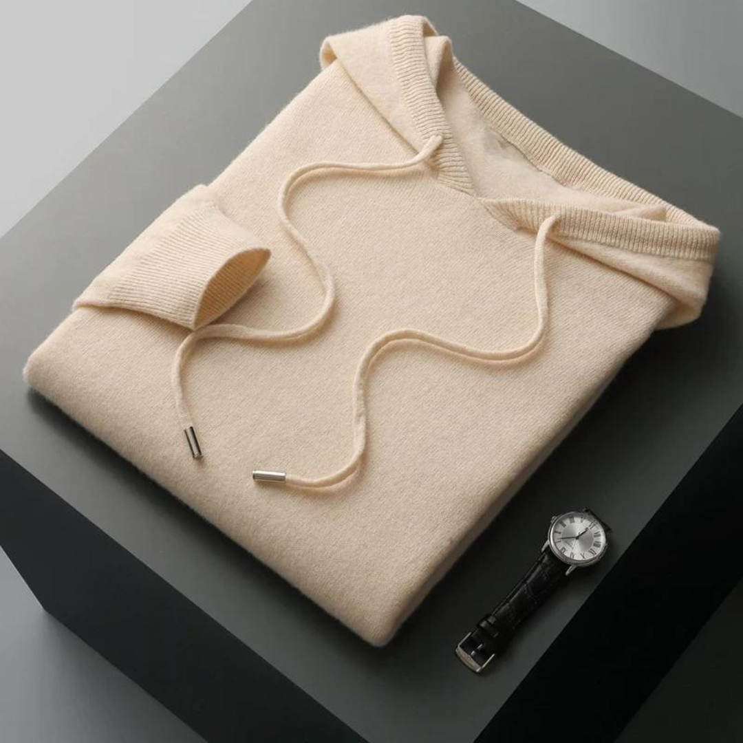 Sudadera con Capucha de Lana Merino Glacier