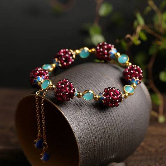 Pulsera de bayas de piedras naturales