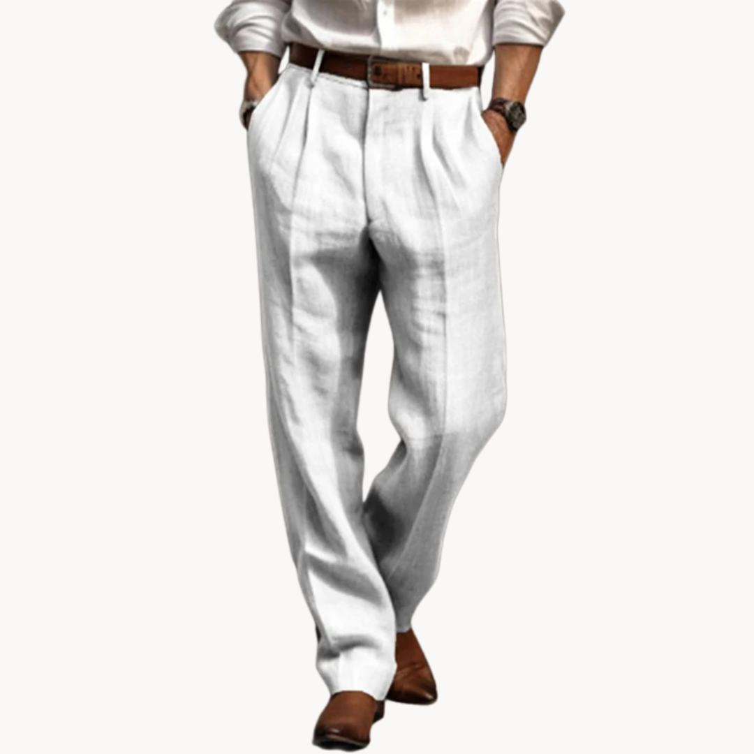 Pantalón Leandro Relajado de Mezcla de Algodón