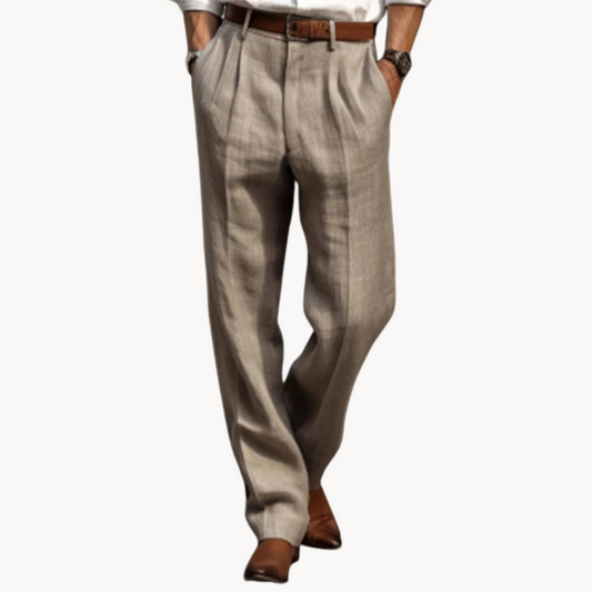 Pantalón Leandro Relajado de Mezcla de Algodón