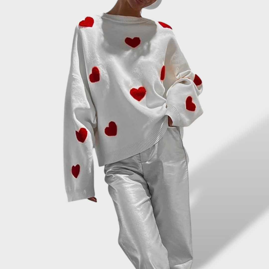 Emma Sudadera Corazón Tejido