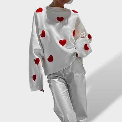 Emma Sudadera Corazón Tejido