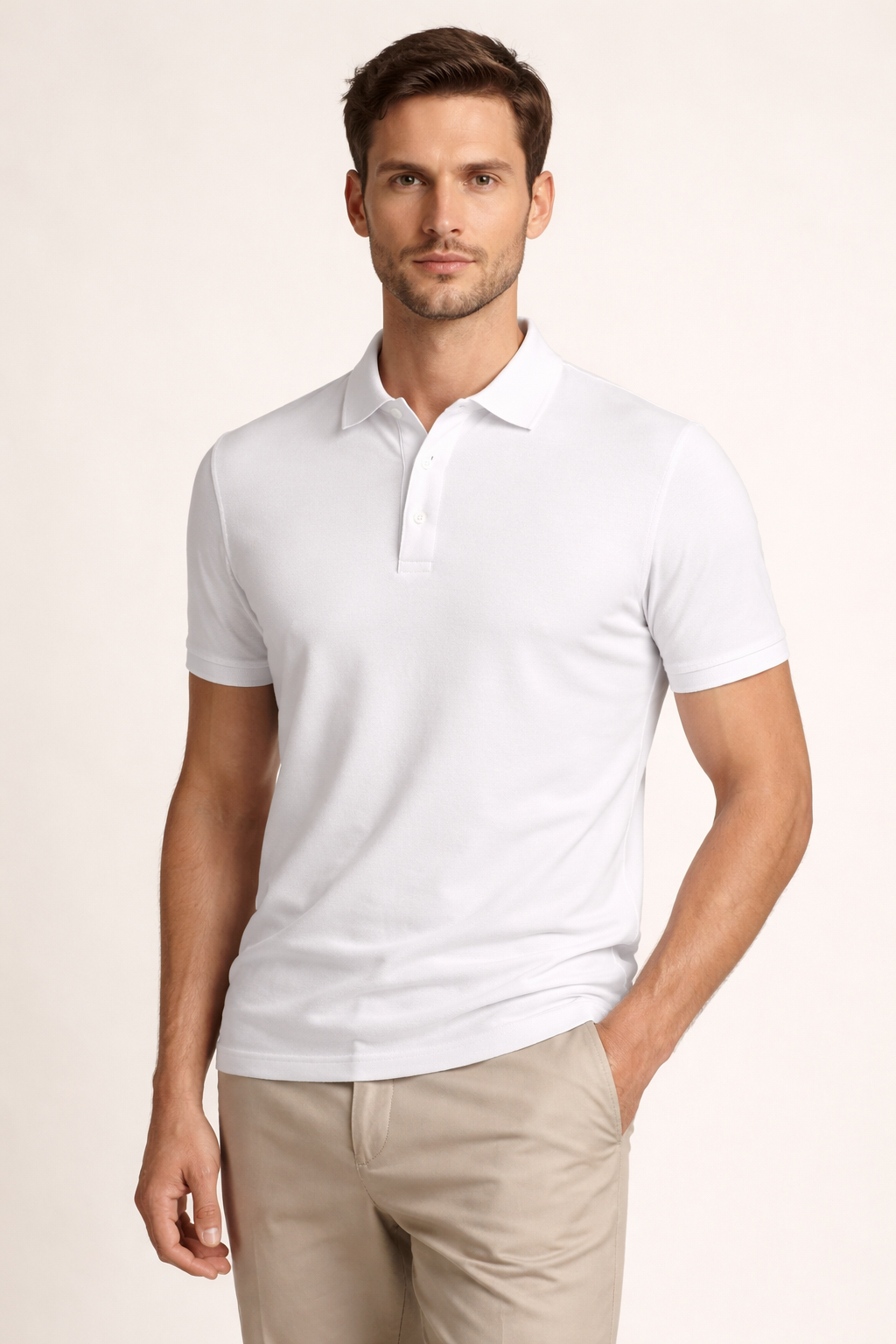 Matteo | Polo Ligero Blanco