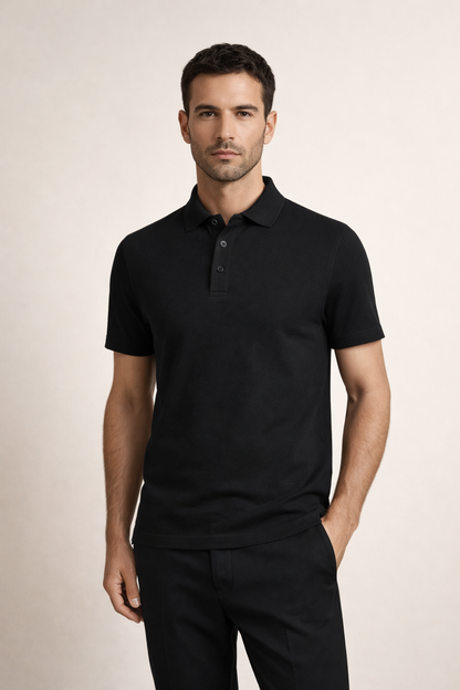 Matteo | Polo Ligero Negro