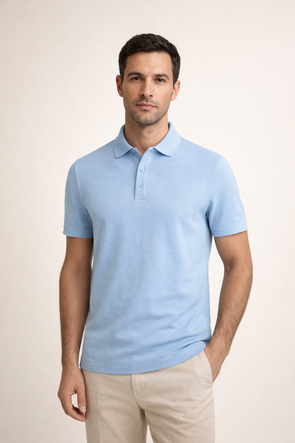 Matteo | Polo Ligero Azul Claro