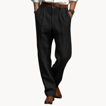 Pantalón Leandro Relajado de Mezcla de Algodón
