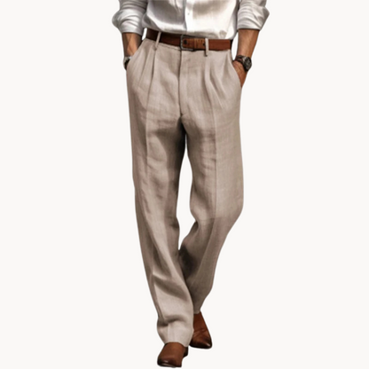 Pantalón Leandro Relajado de Mezcla de Algodón