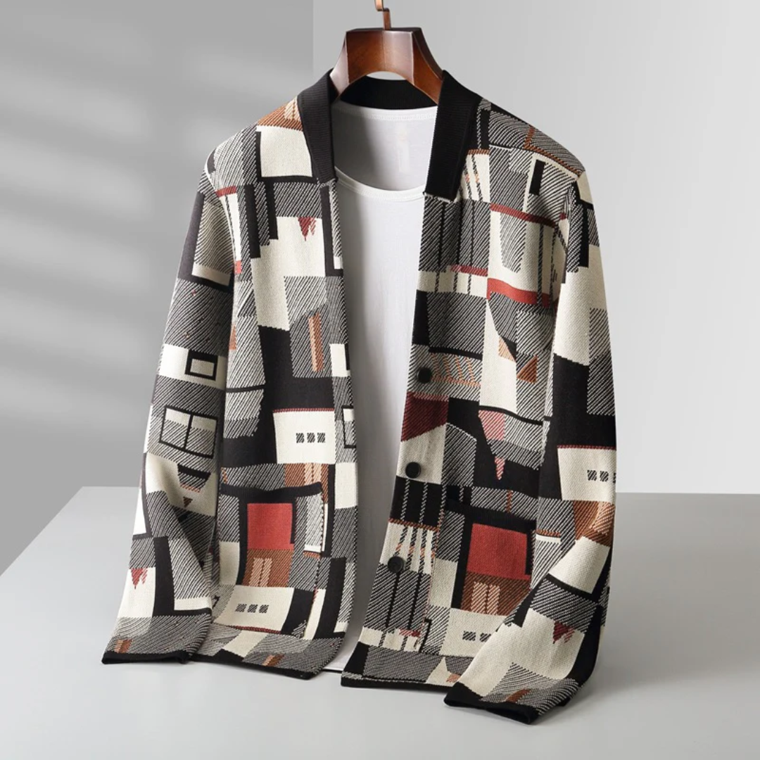 Cardigan Faye de Punto Abstracto